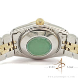 Full Set Rolex Datejust Midsize 68273 White Roman Dial Vintage Watch (1989)