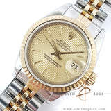 Rolex Datejust Lady 69173 Champagne Tapestry Dial Vintage Watch (1989)