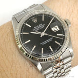 Rolex Datejust 1601 Slate Grey Service Dial Vintage Watch (1974)