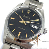 Rolex Precision 6694 Black Dial Vintage Watch (1975)