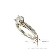 Diamond 1.30 Carat Engagement Proposal Wedding Ring 18k Band Size 6.5