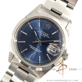 Rolex Oyster Perpetual 34 Date 15200 Sunburst Blue Dial (1996)