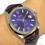 Rolex Precision 6694 Custom Sunburst Purple Dial Vintage Watch (1962)