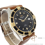 Breitling J Class D10067 Automatic Black 18k Gold Steel Watch