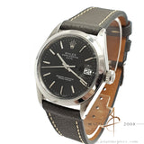 Rolex Oyster Perpetual Date 1500 Custom Black Dial Vintage Watch (1969)