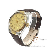 Rolex Datejust 16013 Champagne Linen Dial Vintage Watch (1984)