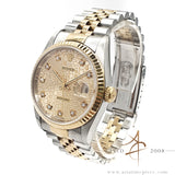 Rolex Datejust 16233 Half Gold Diamonds Computer Dial Vintage Watch (1995)