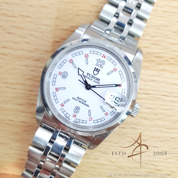 Tudor Prince Date Ref 74000N White Dial Watch (1997) – Asia
