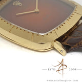Rolex Cellini 4084 18K Gold Orange Vignette Dial Vintage Watch