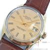 Rolex Oyster Date Ref 1550 14k Gold Shell Linen Dial Vintage Watch (1979)