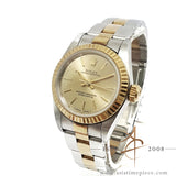 [Full Set] Unpolished Rolex Oyster Perpetual Lady Ref 67193 Champagne Dial Oyster Bracelet (1996)
