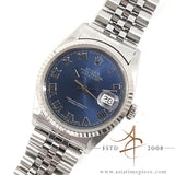 Rolex Datejust 16234 Sunburst Blue Roman Dial Jubilee Bracelet