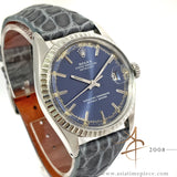 [Rare] Rolex Datejust 1601-3 Blue Sigma Dial Vintage Watch (1969)