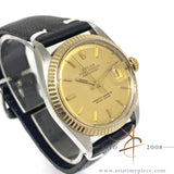 Rolex Datejust 1601 Champagne Linen Dial Vintage Watch (1973)