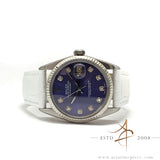 Rolex Datejust 16014 Custom Blue Diamond Dial Vintage Watch (1982)