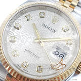 Rolex Datejust 36 Ref 116233 White Computer Diamond Dial