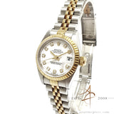 Full Set Rolex Datejust 26 Lady 69173 White Diamond Dial No Pinhole (1996)