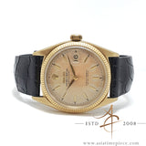 Rolex Datejust Ref 6605 Tropical Salmon Dial 18K Gold Vintage Watch (1959)