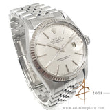 Rolex Datejust Ref 16014 Silver Linen Dial Vintage Watch (1984)