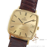 Omega Geneve Automatic 18K Yellow Gold Vintage Watch