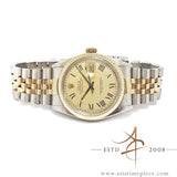 [Box / Cert] Rare Rolex Datejust 16233 Buckley Dial Vintage Watch (1982)