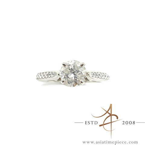 Diamond 1.30 Carat Engagement Proposal Wedding Ring 18k Band Size 6.5