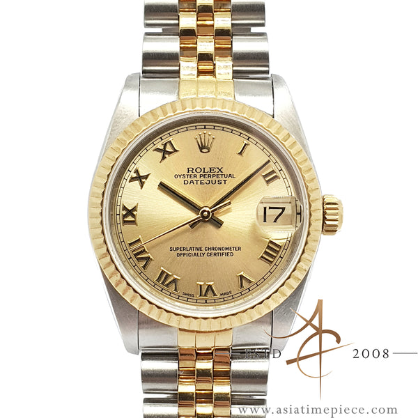 Custom Refinished hotsell Dial. Datejust 31 Champagne Roman Numeral Dial for Rolex Mov't Caliber 2035, 2135 only