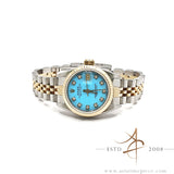 Rolex Datejust 26 Lady 69173 Custom Tiffany Blue Diamond Dial (1991)