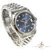 Rolex Midsize Datejust Ref 68274 Sunburst Blue Diamond Dial (Year 1996)