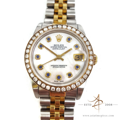 Rolex Datejust Midsize 68273 Diamond Vintage Watch (Year 1984)