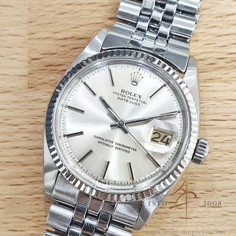 Rolex Datejust 1601 Silver Dial Vintage Watch (Year 1963)