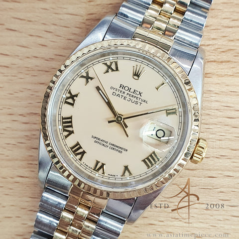 [Rare] Rolex Datejust 36 Ref 16233 Ivory Roman Dial (1995)