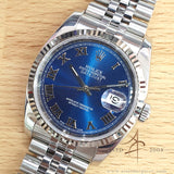 Rolex Datejust 36 Ref 116234 Blue Roman Dial on Jubilee Bracelet (Year 2007)