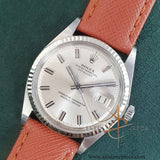 [Rare] Rolex Datejust 1601 Wide Boy Silver Dial Vintage Watch (1968)