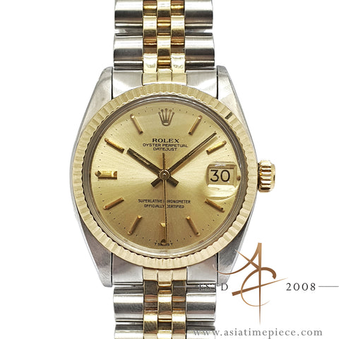 Rolex Datejust Midsize 31mm Ref. 6827 Champagne Dial Vintage Watch (1979)