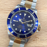 Rolex Submariner Date Blue 16613T Gold Steel No Pinhole (2003)