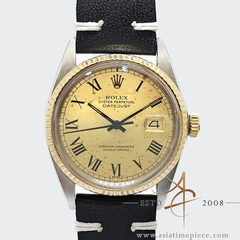 [Rare] Rolex Datejust 16013 Gold spotted Buckley Dial Vintage Watch (1980)