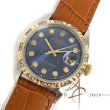Rolex Oyster Perpetual Datejust Ref 1601 Custom Diamond Dial Bezel (Year 1974)