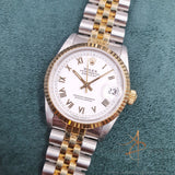 Rolex Datejust 31 Midsize Ref 68273 White Roman Dial Full Set (1990)