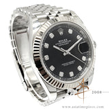 Full Set Rolex Datejust 41 Ref 126334 Black Diamond Dial on Jubilee Bracelet (2021)