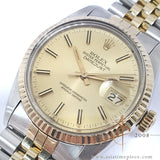 [Full Set] Rolex Datejust 16013 Champagne Dial Vintage Watch (1982)