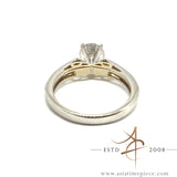 1.30 Carat Natural Diamond Engagement Proposal Wedding Ring 18k Band Size 6.5