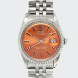 Rolex Datejust Ref 1603 Custom Orange Dial Vintage Watch (1970)