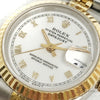 Rolex Ladies Datejust Ref 69173 Roman Dial 18K Gold Steel Watch w/ Cert (1996)