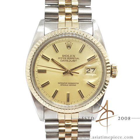 [Full Set] Rolex Datejust 16013 Champagne Dial Vintage Watch (1982)