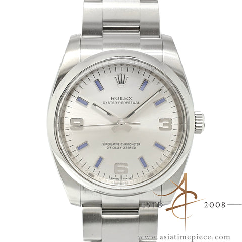 Rolex Oyster Perpetual 34 Ref 114200 Silver Dial (Year 2015)