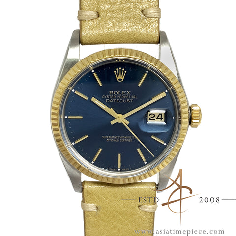 Rolex Datejust 16013 Blue Dial Vintage Watch (1984)