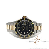 Rolex Submariner Date 16613 Black in Gold Steel Oyster Bracelet (1996)