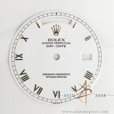 Genuine Rolex White Roman Dial For Day Date President 18038 18238 18078