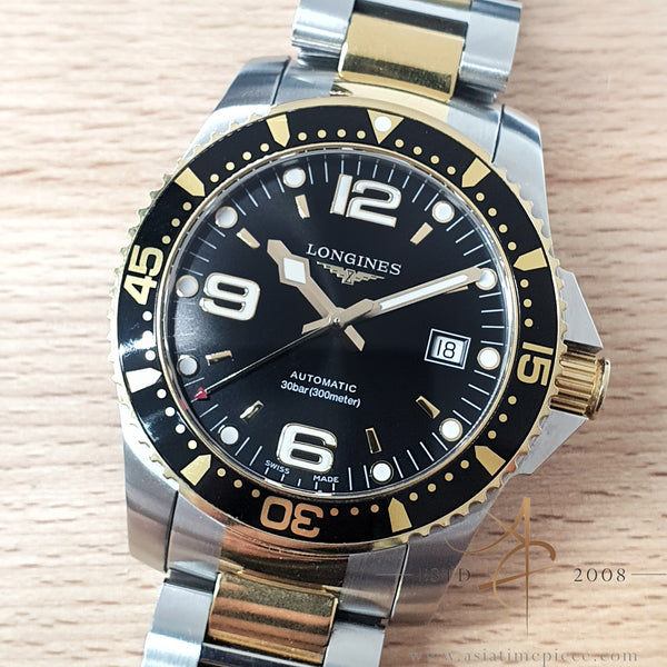 Longines hydroconquest black gold best sale